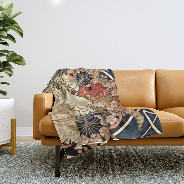 Art Nouveau Throw Blanket Gallery Image 1