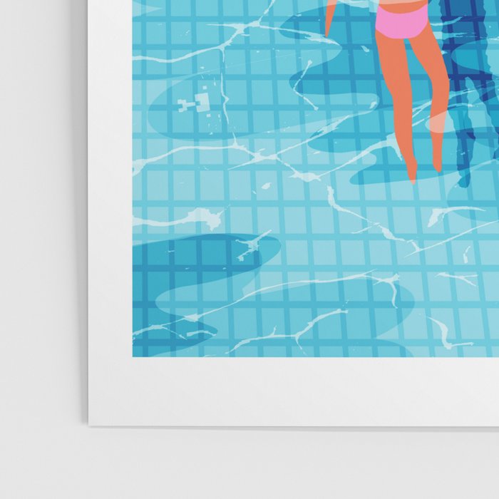 In Deep - memphis throwback swimming athlete palm springs resort vacation country club infinity pool Poster Gallery Image 3