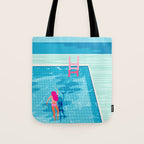 In Deep - memphis throwback swimming athlete palm springs resort vacation country club infinity pool Tote Bag Gallery Image 1