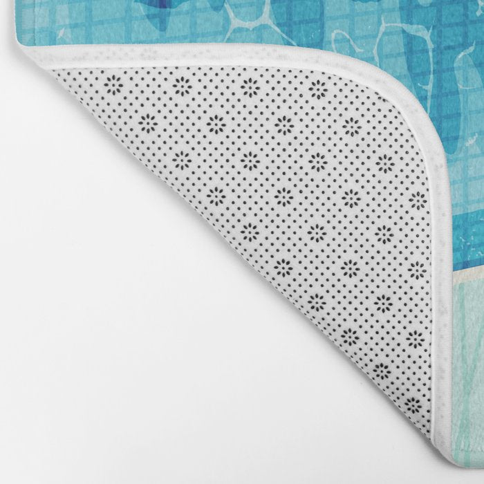 In Deep - memphis throwback swimming athlete palm springs resort vacation country club infinity pool Bath Mat Gallery Image 2