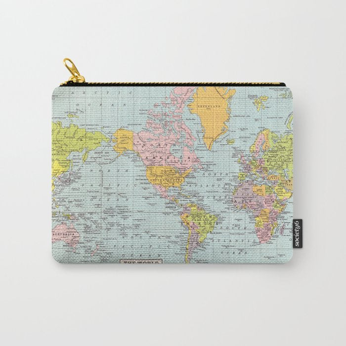 World Map Carry All Pouch Gallery Image 1