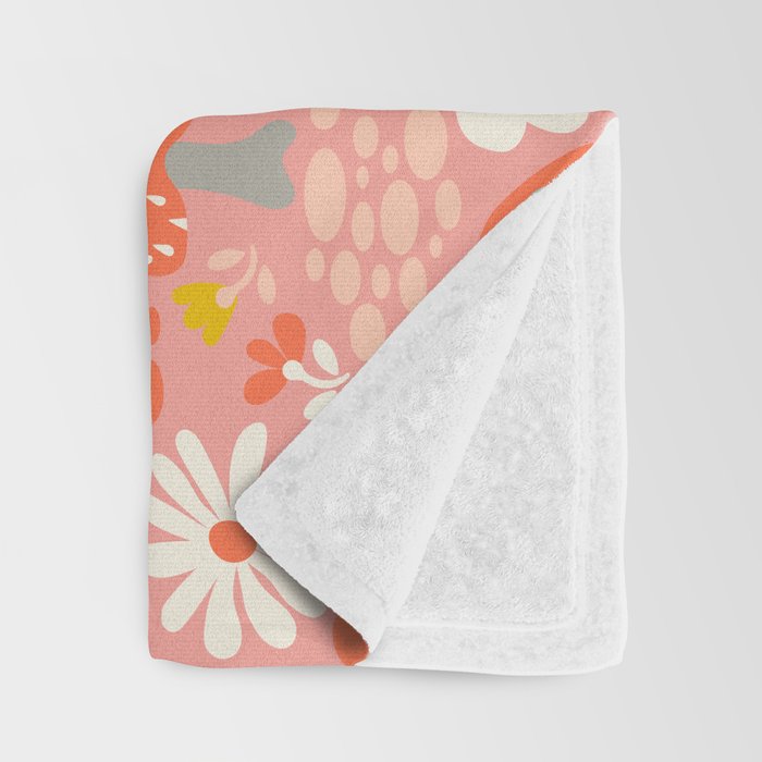 Wild Woodland Floral Mushrooms Throw Blanket Gallery Image 3