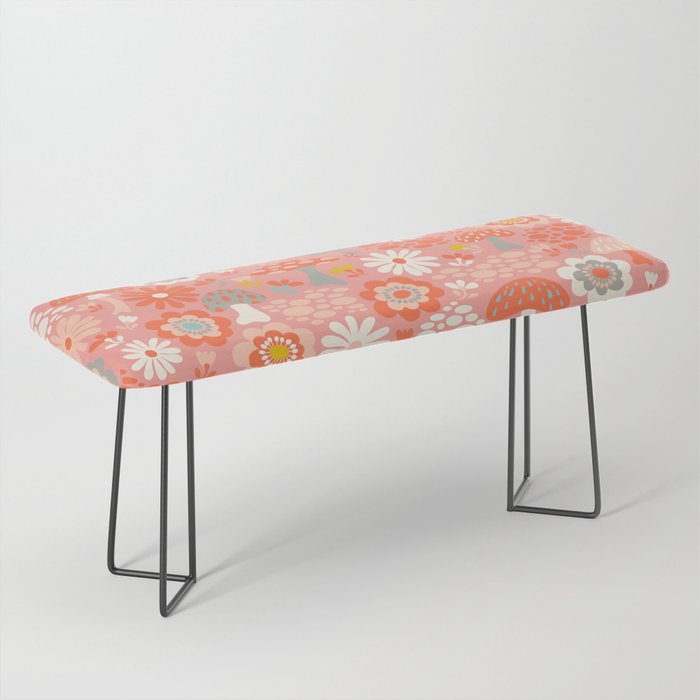 Wild Woodland Floral Mushrooms Bench Gallery Image 1