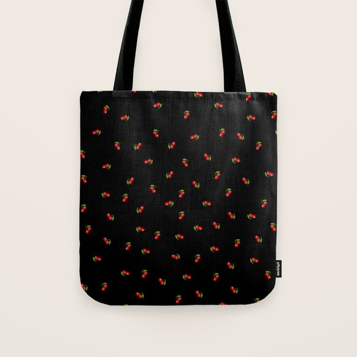 Dark Delicate Cherry Tote Bag Gallery Image 1