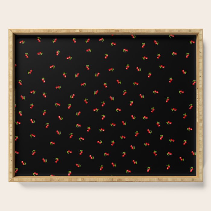 Dark Delicate Cherry Serving Tray Gallery Image 1