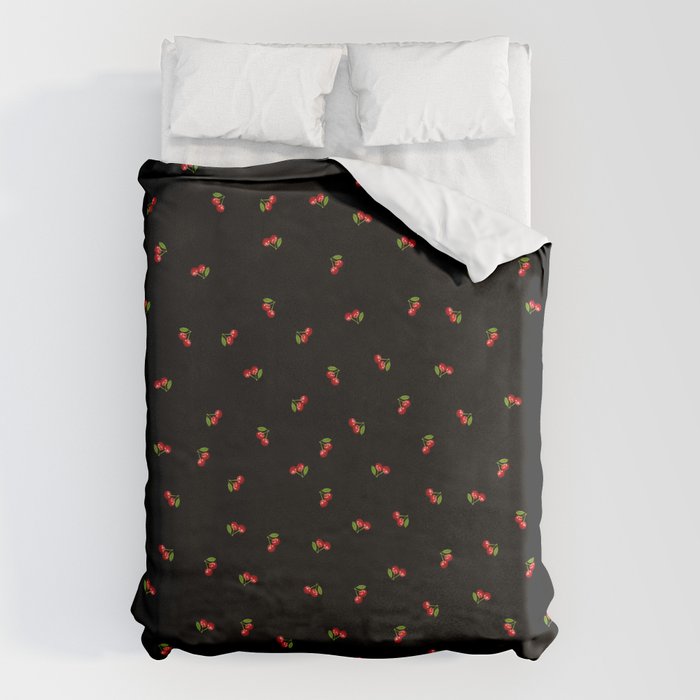 Dark Delicate Cherry Duvet Cover Gallery Image 6