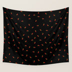 Dark Delicate Cherry Wall Tapestry Gallery Image 4