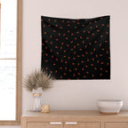 Dark Delicate Cherry Wall Tapestry Gallery Image 2