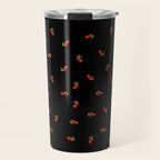 Dark Delicate Cherry Travel Mug Gallery Image 1