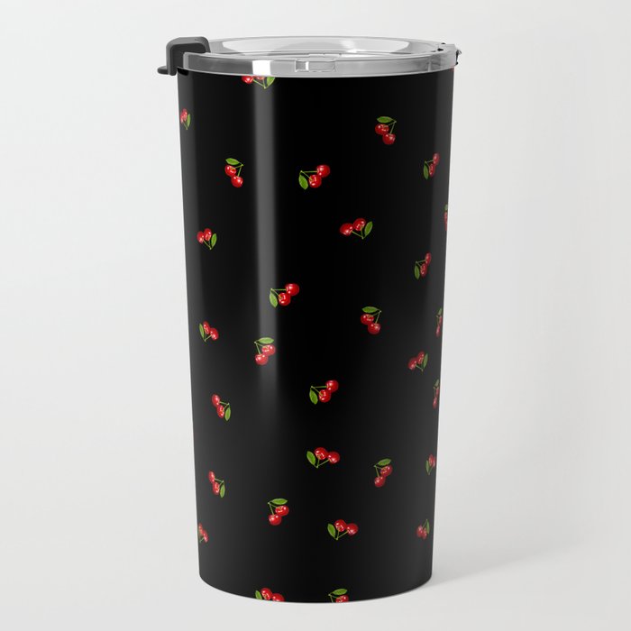 Dark Delicate Cherry Travel Mug Gallery Image 3