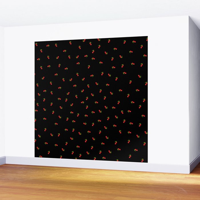 Dark Delicate Cherry Wall Mural Gallery Image 2