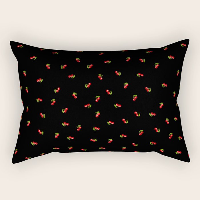 Dark Delicate Cherry Rectangular Pillow Gallery Image 2