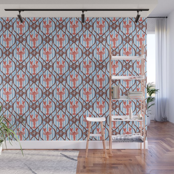Coastal Lobster Elegance Wall Mural Gallery Image 1
