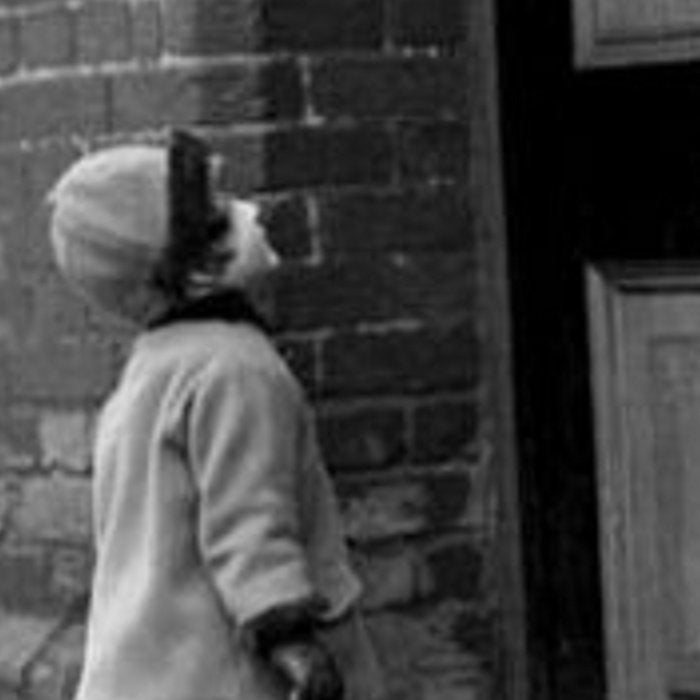 'Strictly No Elephants' vintage humorous child verses the world black and white photograph / black and white photography Coffee Mug Gallery Image 2