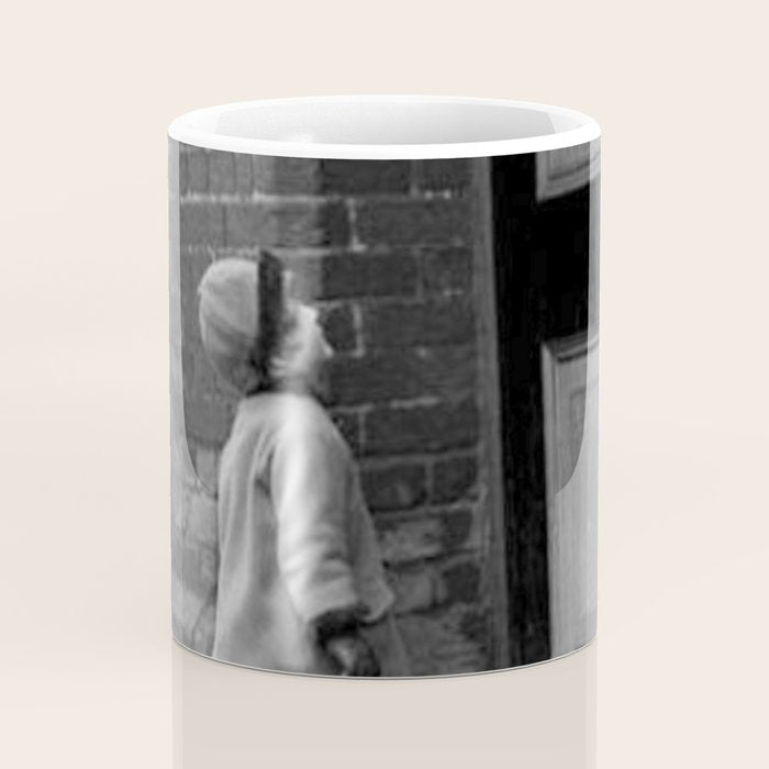 'Strictly No Elephants' vintage humorous child verses the world black and white photograph / black and white photography Coffee Mug Gallery Image 4