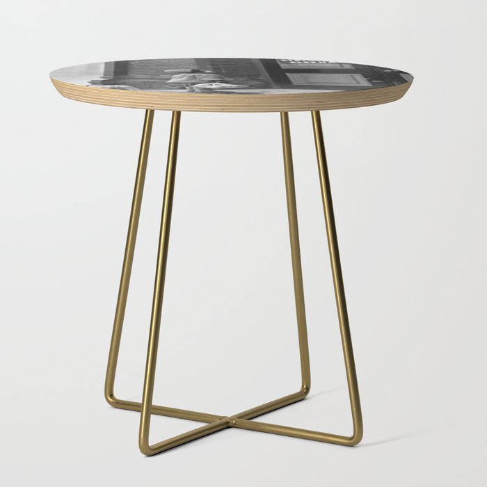 'Strictly No Elephants' vintage humorous child verses the world black and white photograph / black and white photography Side Table Gallery Image 1