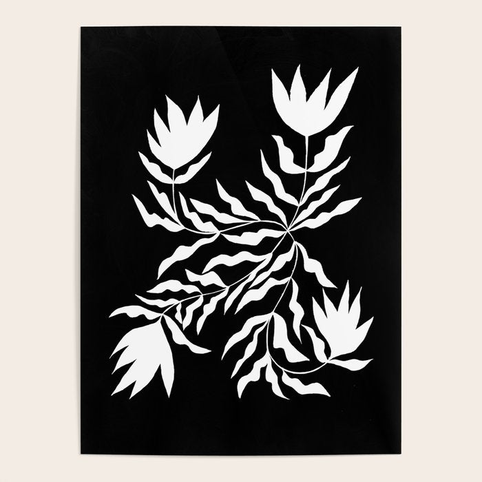 Tulip Tremble In Black  Poster Gallery Image 4