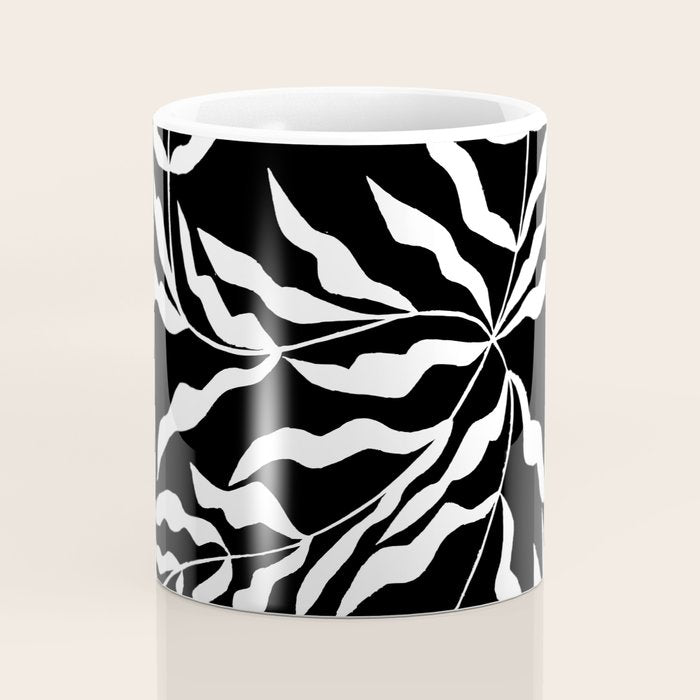 Tulip Tremble In Black  Coffee Mug Gallery Image 4