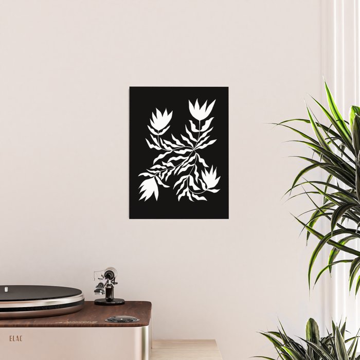 Tulip Tremble In Black  Poster Gallery Image 2