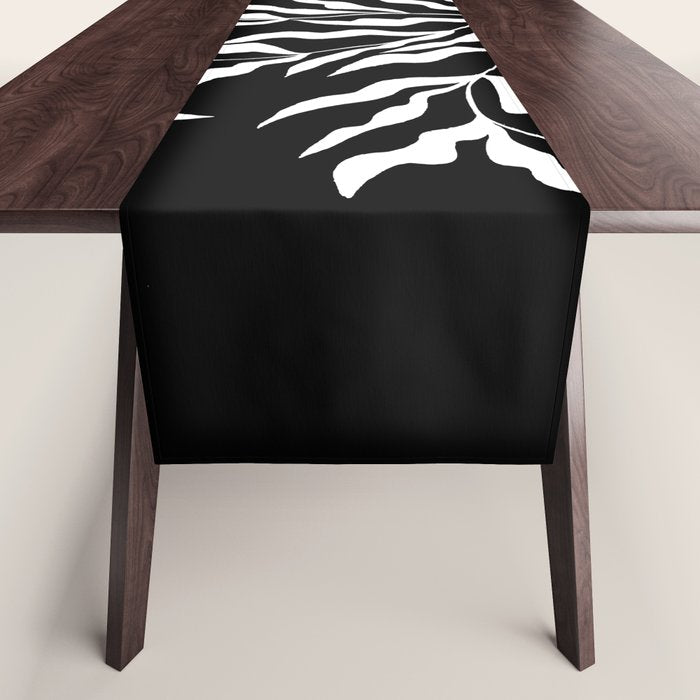Tulip Tremble In Black  Table Runner Gallery Image 1