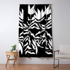 Tulip Tremble In Black  Window Curtain Gallery Image 5