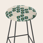 Block-Print Floral Stool Gallery Image 2
