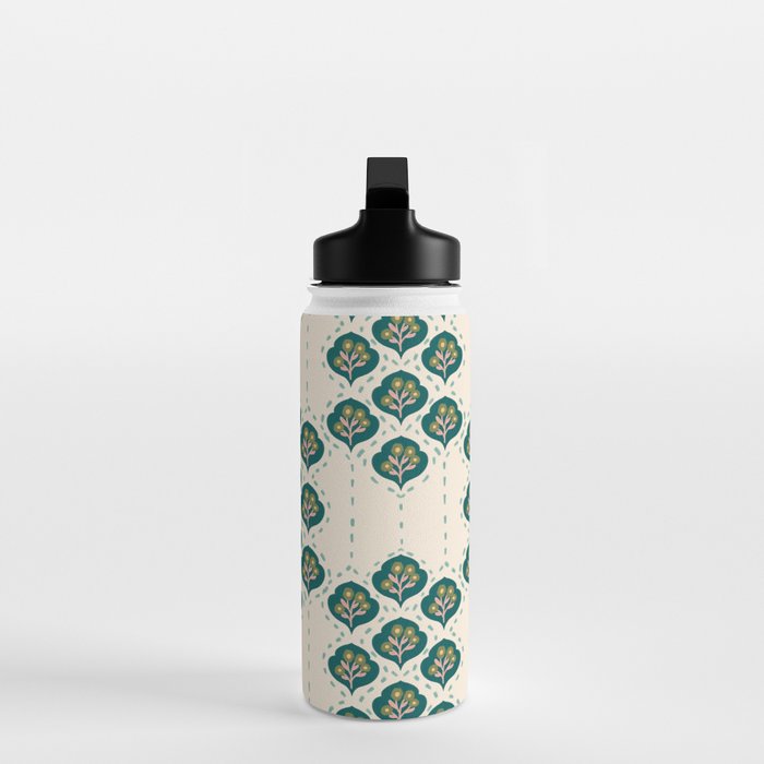 Block-Print Floral Water Bottle Gallery Image 3
