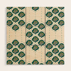 Block-Print Floral Wood Wall Art Gallery Image 1