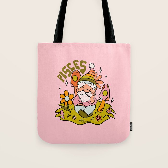 Pisces Gnome Tote Bag Gallery Image 1