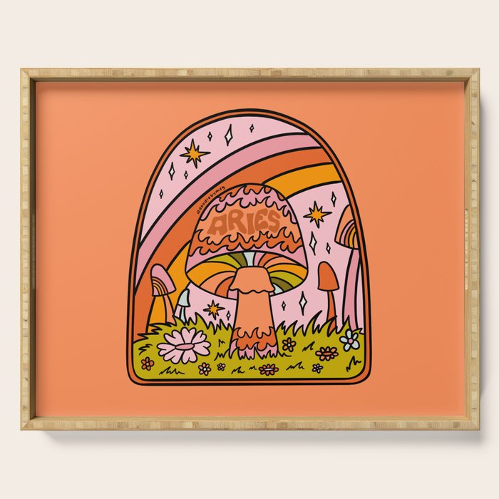 Aries Mushroom Serving Tray Gallery Image 1