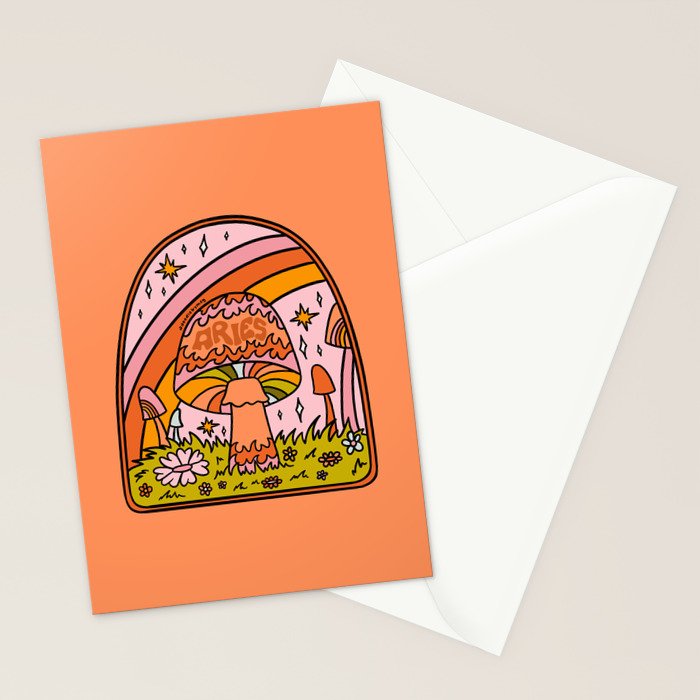 Aries Mushroom Stationery Card Gallery Image 2