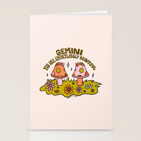 Gemini Caterpillar Stationery Card Gallery Image 2