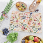 Hand painted ivory pink brown watercolor country floral Cutting Board Gallery Image 2