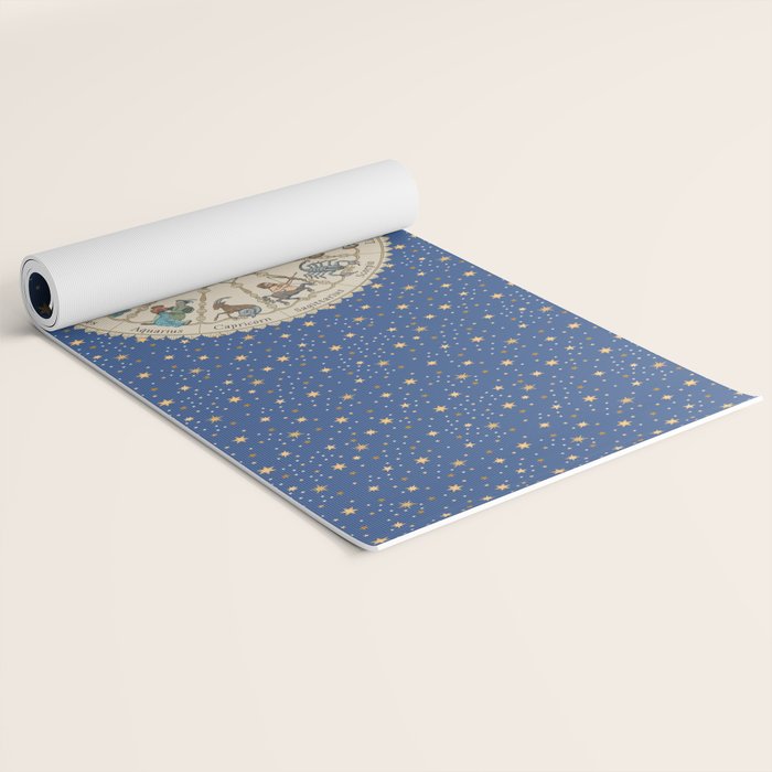 Vintage Astrology Zodiac Wheel Yoga Mat Gallery Image 2