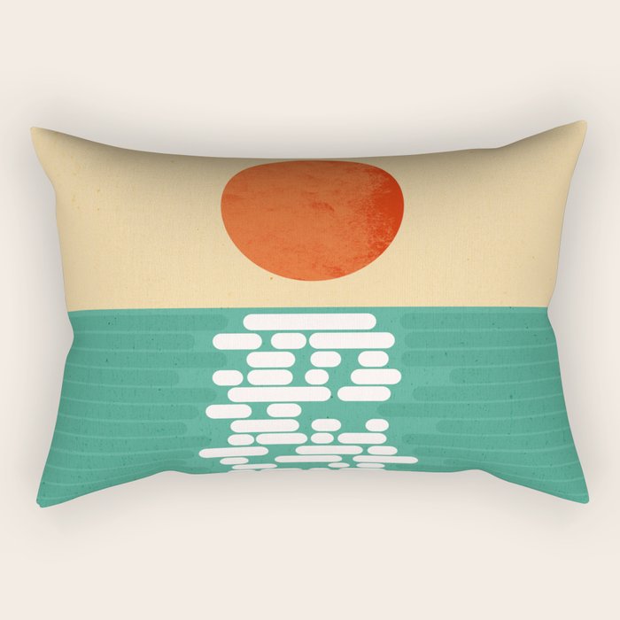 Sun over the sea Rectangular Pillow Gallery Image 1