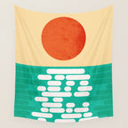 Sun over the sea Wall Tapestry Gallery Image 4