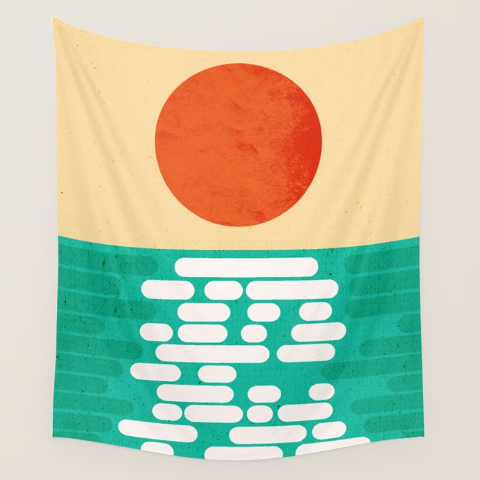 Sun over the sea Wall Tapestry Gallery Image 4