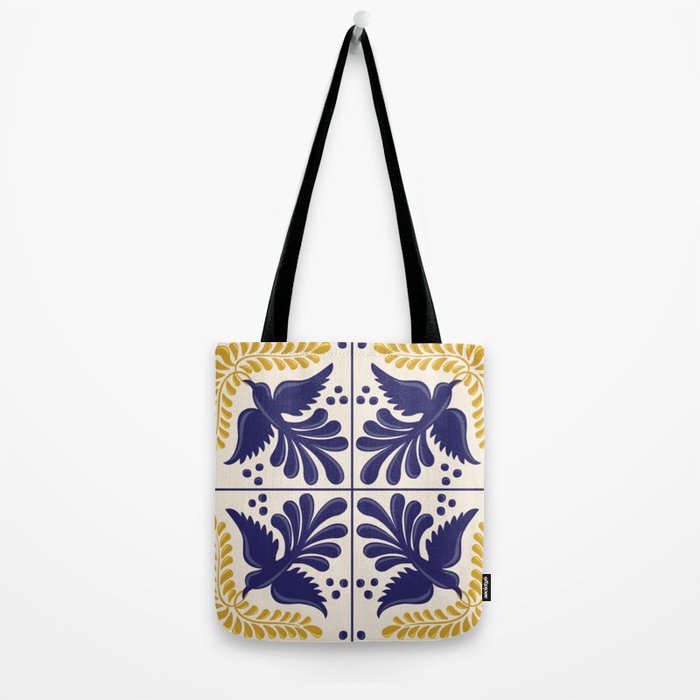 Mexican Talavera with Birds Tote Bag Gallery Image 2