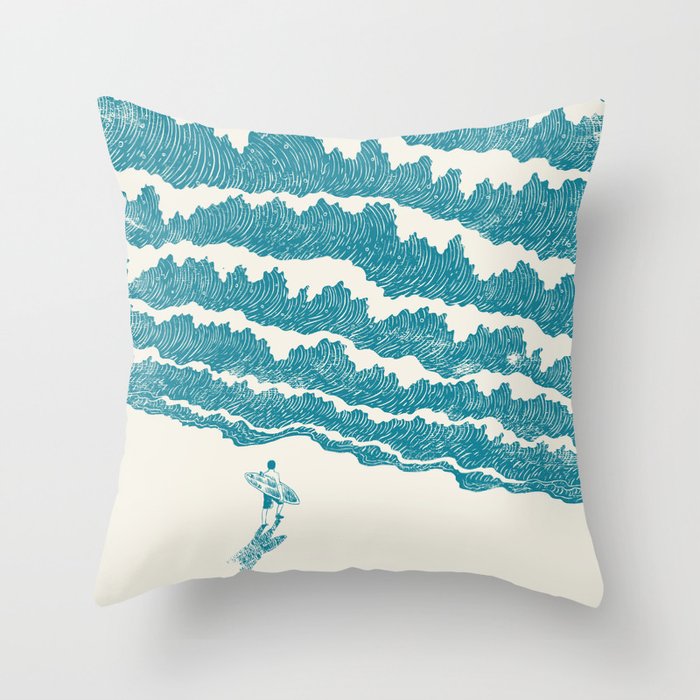 To the sea Throw Pillow Gallery Image 1