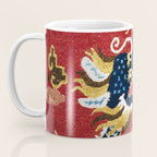 Ningxia Blue Dragon Red Background Rug Print Coffee Mug Gallery Image 3