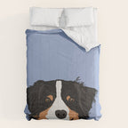 Australian Shepherd cute pastel aussie owner gifts must haves for dog person customized pet portrait Comforter Gallery Image 6