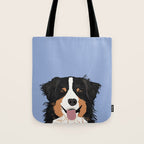 Australian Shepherd cute pastel aussie owner gifts must haves for dog person customized pet portrait Tote Bag Gallery Image 1