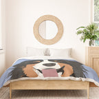 Australian Shepherd cute pastel aussie owner gifts must haves for dog person customized pet portrait Duvet Cover Gallery Image 3