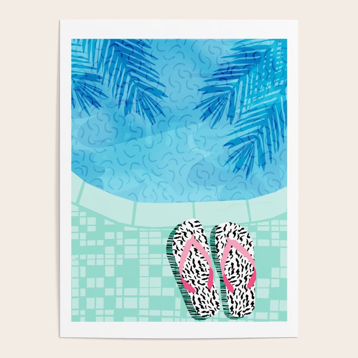 Go Time - resort palm springs poolside oasis swimming athlete vacation topical island summer fun Poster Gallery Image 1