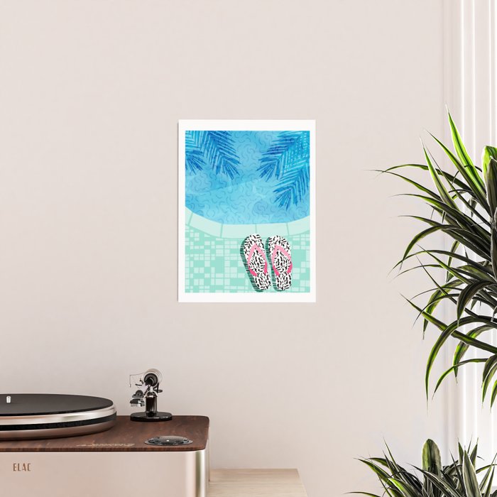 Go Time - resort palm springs poolside oasis swimming athlete vacation topical island summer fun Poster Gallery Image 2
