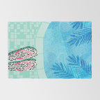 Go Time - resort palm springs poolside oasis swimming athlete vacation topical island summer fun Rug Gallery Image 2