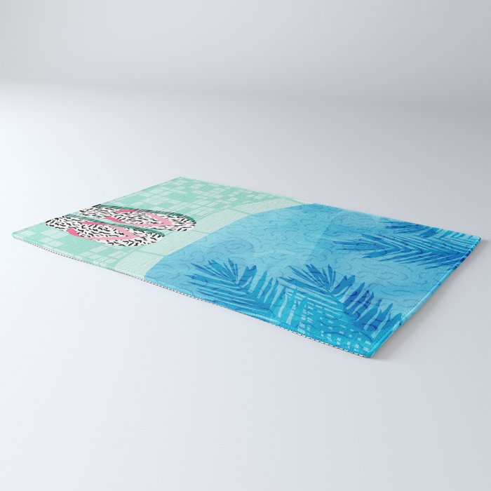 Go Time - resort palm springs poolside oasis swimming athlete vacation topical island summer fun Rug Gallery Image 3