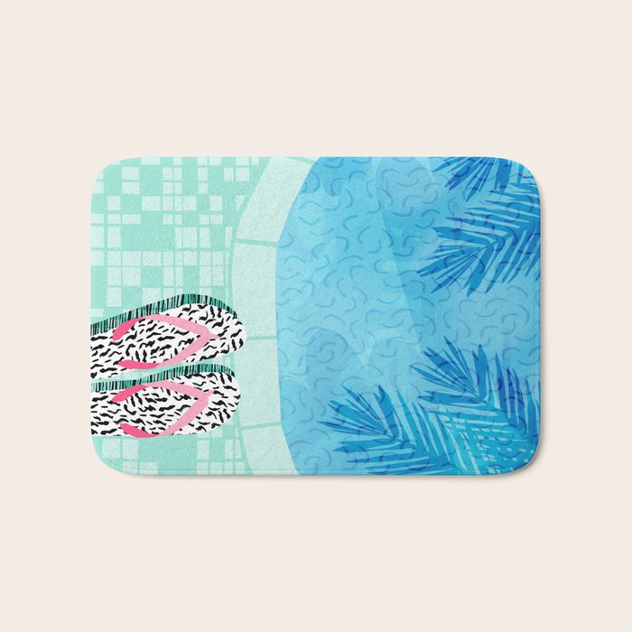 Go Time - resort palm springs poolside oasis swimming athlete vacation topical island summer fun Bath Mat Gallery Image 1