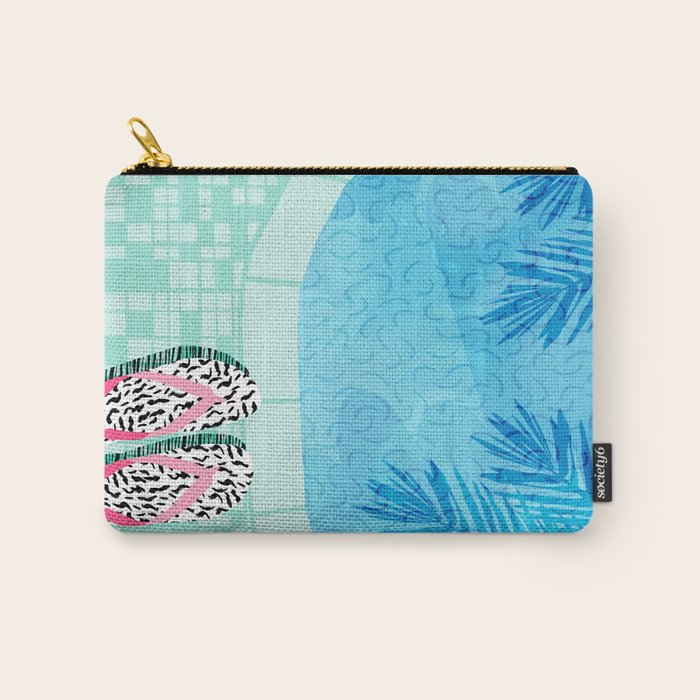 Go Time - resort palm springs poolside oasis swimming athlete vacation topical island summer fun Carry All Pouch Gallery Image 1