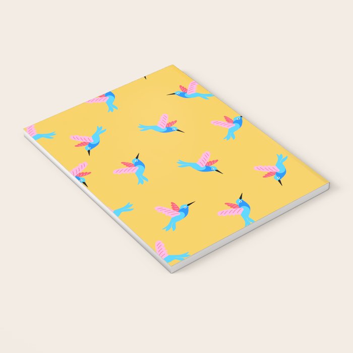Hummingbirds on Yellow Pattern Notebook Gallery Image 3